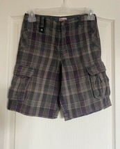 Mossimo Supply Co. Boys Shorts Gray, Army Green, Purple with 5 Pockets, Size 8  - £10.69 GBP
