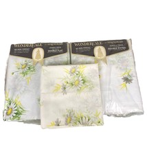 3 NIP Sheet Set ~Double Wondercale Springmaid  Floral Fresh Daisy Full NOS - $33.25