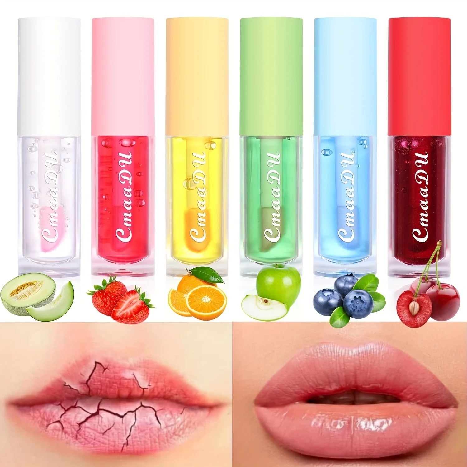 Buy 1 get 1 free 6 color fruit color changing lip gloss moisturizing lipstick thumb200