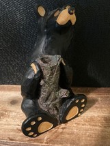 Bearfoots Black Bear Candle Holder Jeff Flemming Montana Artist 6&quot; Figurine - $18.50