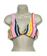 NWT California Waves Twist Front Bikini Swim Top Large Mulitcolor Stripe... - £15.80 GBP