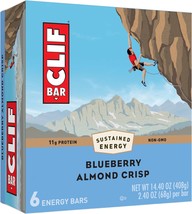 CLIF BAR - Blueberry Almond Crisp - Made with Organic Oats - 11g Protein - Non-G - £20.90 GBP