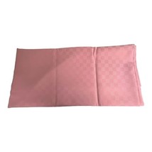 Vintage Ashley Taylor Fabric Pink Checkered Oblong Polyester Tablecloth ... - $32.71
