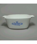 VTG Corning Ware 1 3/4 Qt. Casserole Dish,  Blue Cornflower, 7x7x3.5&quot; NO... - $18.83 CAD