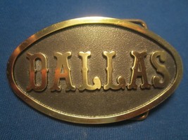 Vintage Brass Belt Buckle DALLAS [j20p]  - £33.21 GBP