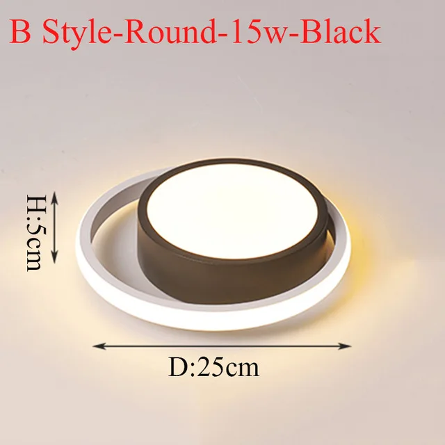  Black Grey Square Round Triangle Led Ceiling Lamp for room Living Dining Room B - £225.32 GBP