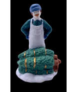 Vintage Christmas Village Figure Victorian Man Shopkeeper Tree Woodsman ... - €12,74 EUR