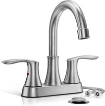 Phiestina 4 Inch 2 or 3 Hole Brushed Nickel Bathroom Sink Faucet RV Swiv... - £22.80 GBP