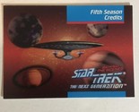 Star Trek Next Generation Trading Card #BTS38 Fifth Season Credits - £1.55 GBP