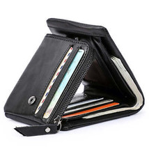 Men’s Genuine Leather Trifold Wallet with Zipper Coin Pocket &amp; Card Holder - $55.99