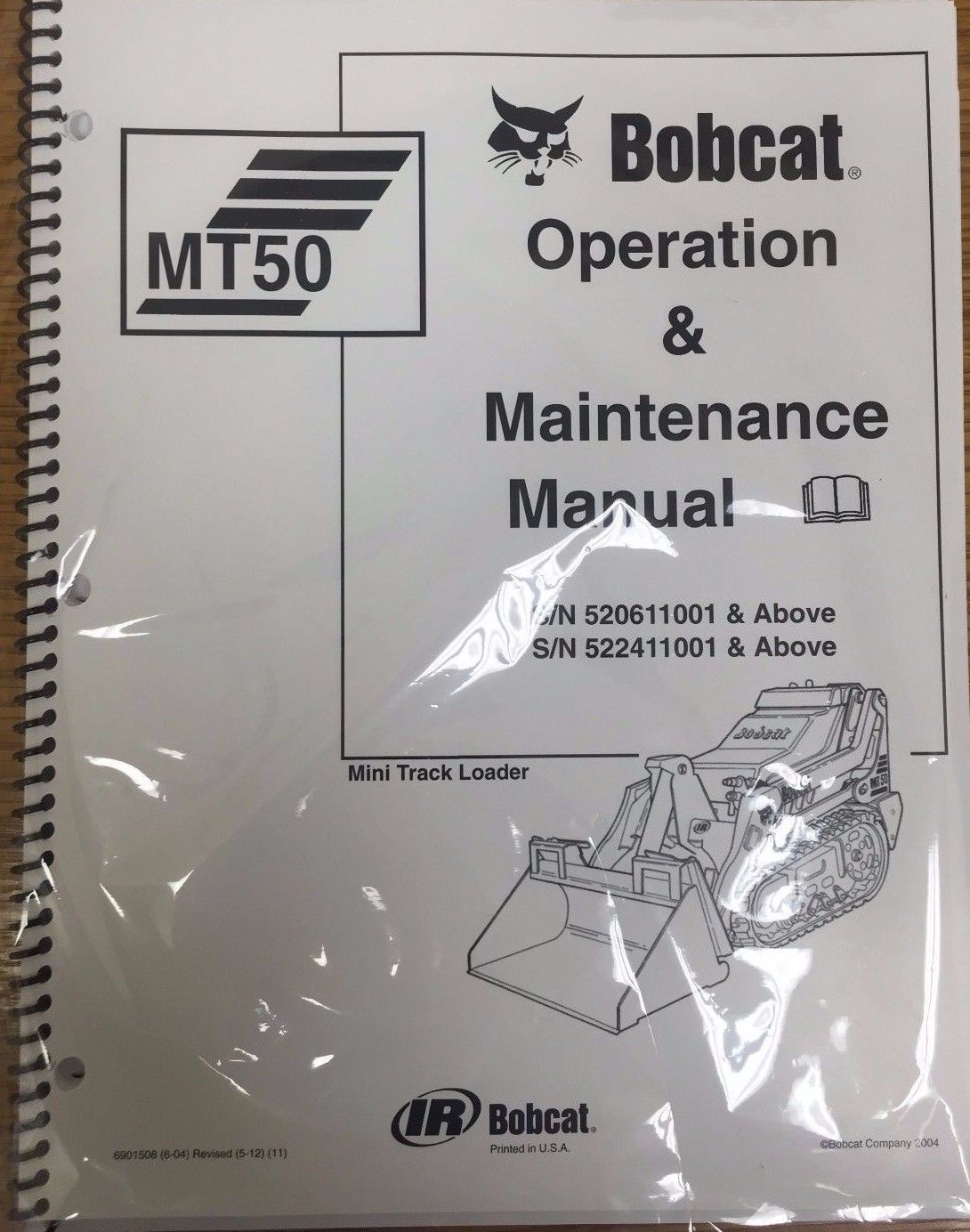 Bobcat MT50 Track Loader Operation &amp; Maintenance Manual Owner&#39;s # 6901508 - $22.08
