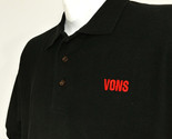 VONS Grocery Store Employee Uniform Polo Shirt Black Size L Large NEW - $25.49