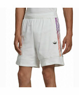 adidas Original Men&#39;s Ombre Stripe Foundation Sport Sweat Shorts White/M... - $29.88
