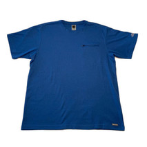 The North Face Vapor Wick T-Shirt Blue Mens Large Short Sleeve Front Pocket - £6.99 GBP
