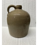 STONEWARE POTTERY JUG with Tobacco 2 Spit Glaze Spots 1 Gallon? - $3,763.16 MXN