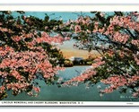 Lincoln Memorial and Cherry Blossoms Washington DC UNP WB Postcard P23 - $2.63