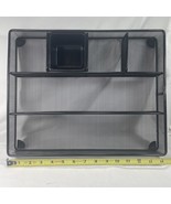 Desk Organizer, Office/Home/School 14 3/4 X 12 X 2 1/4 Inches Black Mesh - $188.27 MXN