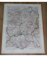 1937 ORIGINAL VINTAGE MAP OF HESSEN HESSE FRANKFURT NASSAU WALDECK GERMANY - £22.54 GBP