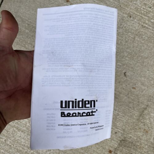 Uniden bearcat DC 14 XLT manual - $14.84