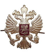 Russian Military DOUBLE HEADED IMPERIAL EAGLE BADGE - $156.34 MXN