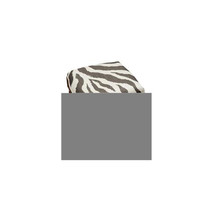 123 Creations Grey Zebra Stripe Upholstered Wooden Vanity Stool Wood Stain - $236.92