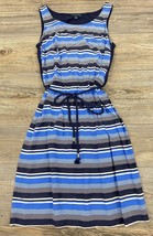 Tommy Hilfiger Knit Dress Size S/P Blue Tank Knee-Length Stripes Sleeveless - £15.23 GBP