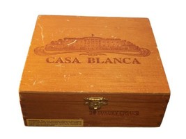 Vintage Casa Blanca Empty Wood Cigar Box Dominican Republic 6&quot; x 6&quot; x 2 1/4&quot; - £11.13 GBP