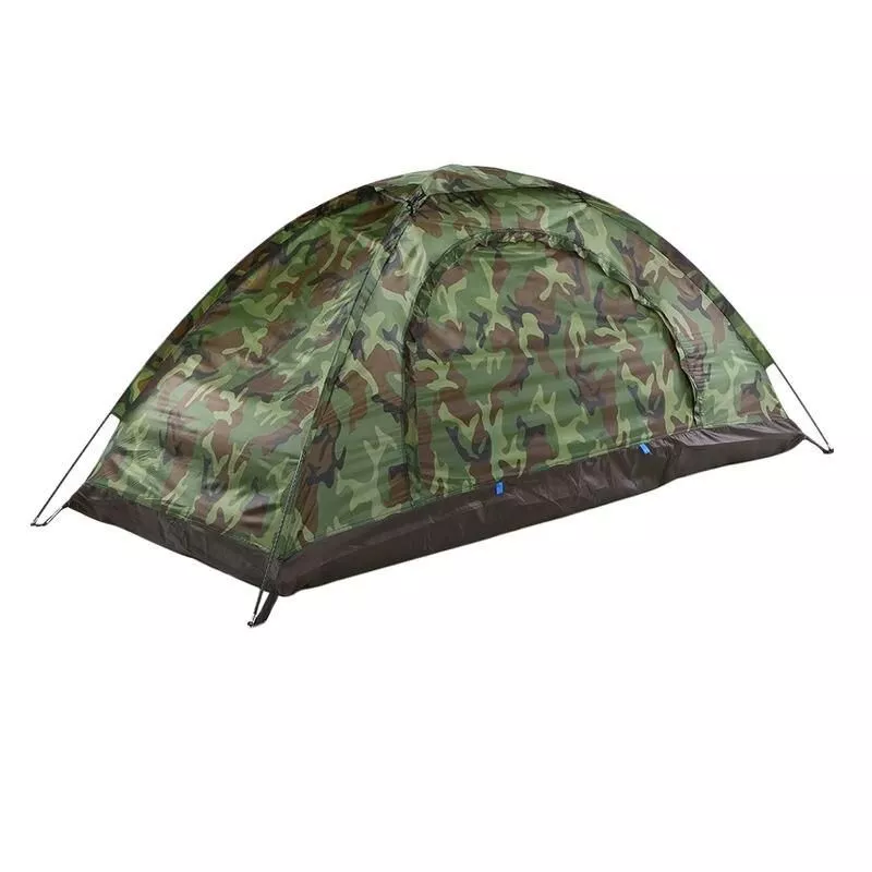 Waterproof Camouflage Single-Person Camping Tent for Outdoor Adventures - $61.21 CAD