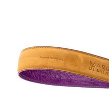 Alessio Genuine Ostrich & Ostrich Leg Exotic BeltPink / Purple image 2