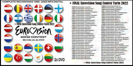 Eurovision Song Contest Complete Recordings MP3 1956-2023 70CD releases 3DVD - £27.34 GBP