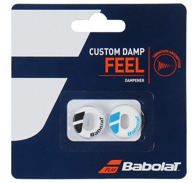Babolat Custom Damp Dampener Tennis Racquet Vibration White Blue NWT 700040 153 - $18.90