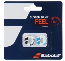 Babolat Custom Damp Dampener Tennis Racquet Vibration White Blue NWT 700040 153 - £14.76 GBP