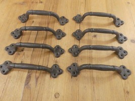 8 Rustic Cast Iron Barn Handles Antique Style Restore Gate Pull Door Han... - £28.59 GBP