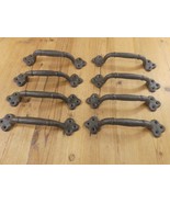 8 Rustic Cast Iron Barn Handles Antique Style Restore Gate Pull Door Han... - $36.99