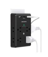 8 Outlet Extender Surge Protector Multi Plug Wall Adapter 3 USB Charger ... - $22.31