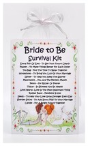 Bride to be Survival Kit - Unique, Fun Novelty Wedding Gift &amp; Keepsake f... - $8.25