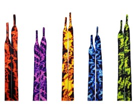 Flame Flat Shoelaces For Air AJ Jordan Max 1 3 force Max Yellow/ Red/ Bl... - $8.49