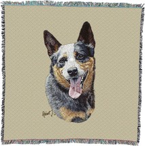 Australian Cattle Dog Lap Square Blanket by Robert May - Herding Group -, 54x54 - £62.33 GBP