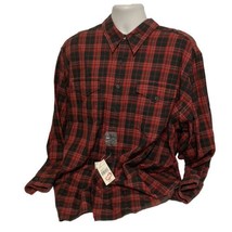 NEW POLO Ralph Lauren 2X Men&#39;s Red Black Plaid Woodsman Workshirt Size XXL - $50.39