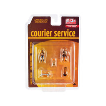 &quot;Courier Service&quot; 5 Piece Diecast Figures Set (2 Worker Figures and 3 accesso... - £17.46 GBP