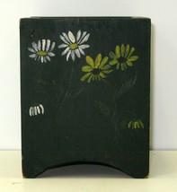 Vintage Handmade Painted Wooden Pine Box Flowers Daisy Country Art Decor Antique - £11.14 GBP