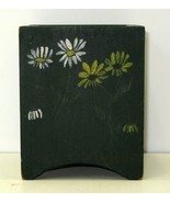 Vintage Handmade Painted Wooden Pine Box Flowers Daisy Country Art Decor... - £11.20 GBP