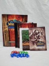 Lot Of World Of Warcraft Miniatures Game Rulebook Map Dice - £26.47 GBP