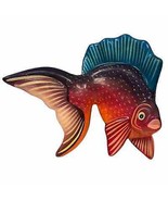 COLORFUL MEXICAN hanging POTTERY DECOR ANGEL FISH SCULPTURE made in Mexi... - $73.26