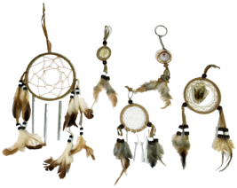 Dreamcatchers 2 Windchimes Mini Dreamcatchers Set of 5  Keychain Brown NWOT - $16.99