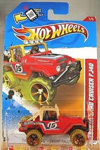 2012 Hot Wheels #186 Thrill Racers-Swamp Rally 1/5 Toyota Land Cruiser FJ40 Red - £8.03 GBP