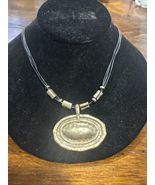 VTG Copper Tone Statement Necklace Oval 19” - $24.74