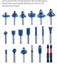 20 pcs Router Bits 1/4” Shank Router Bit Set for Woodworking - $21.66