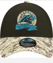 Carolina Panthers Mens New Era Salute to Service Adjustable Trucker Hat New - £18.67 GBP