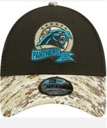Carolina Panthers Mens New Era Salute to Service Adjustable Trucker Hat New - £18.61 GBP